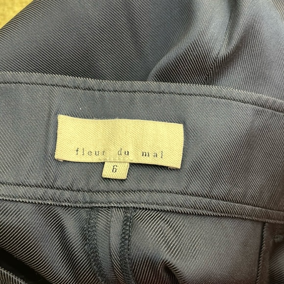 Fleur du Mal High Rise Pleated Trouser Pants Size 6 - Picture 14 of 16